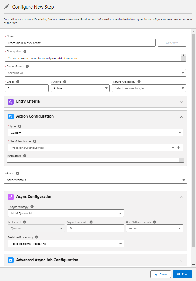 Configure New Step