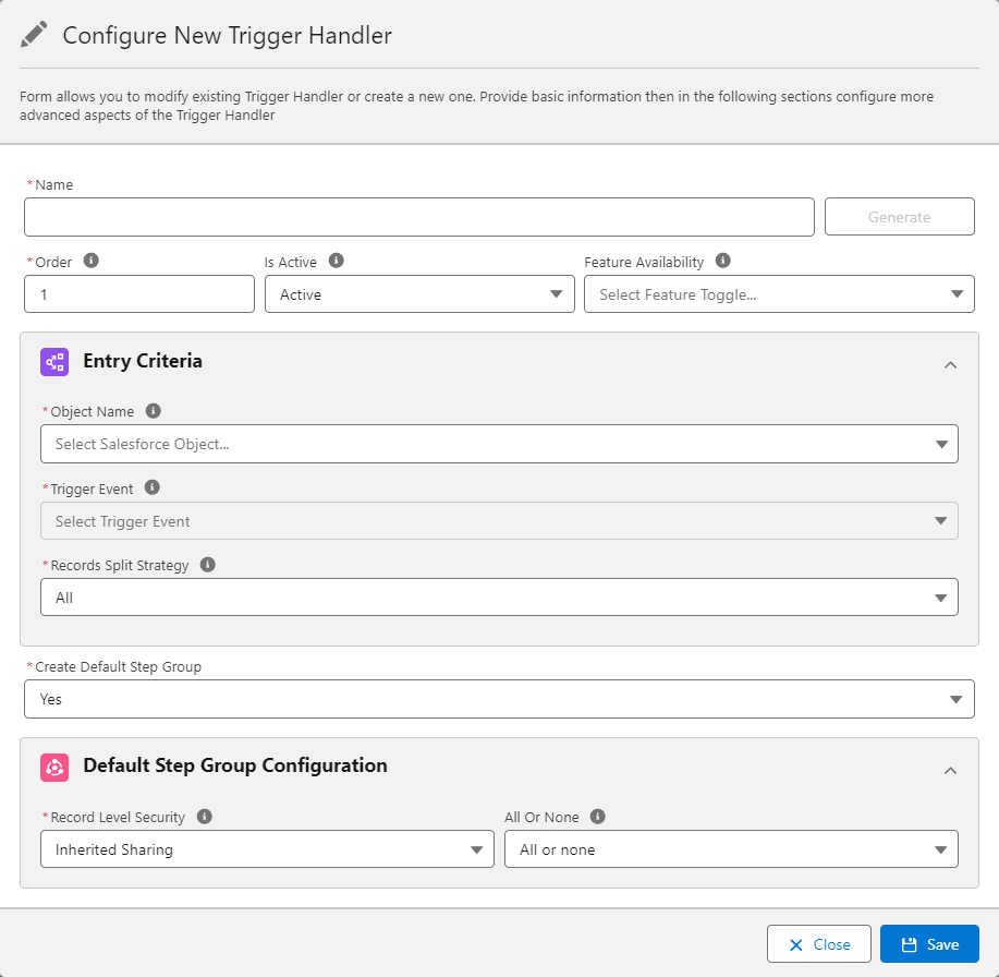 Configure New Trigger