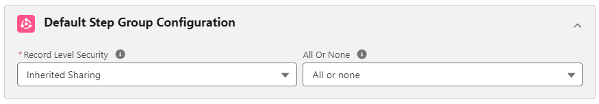 Default Step Group Configuration