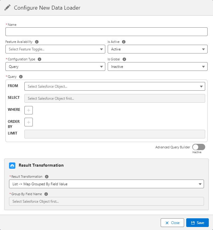 Query Data Loader Configuration