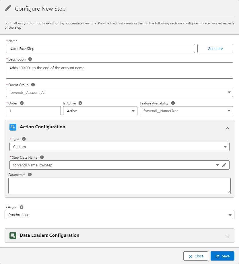 Feature Flag Step Config