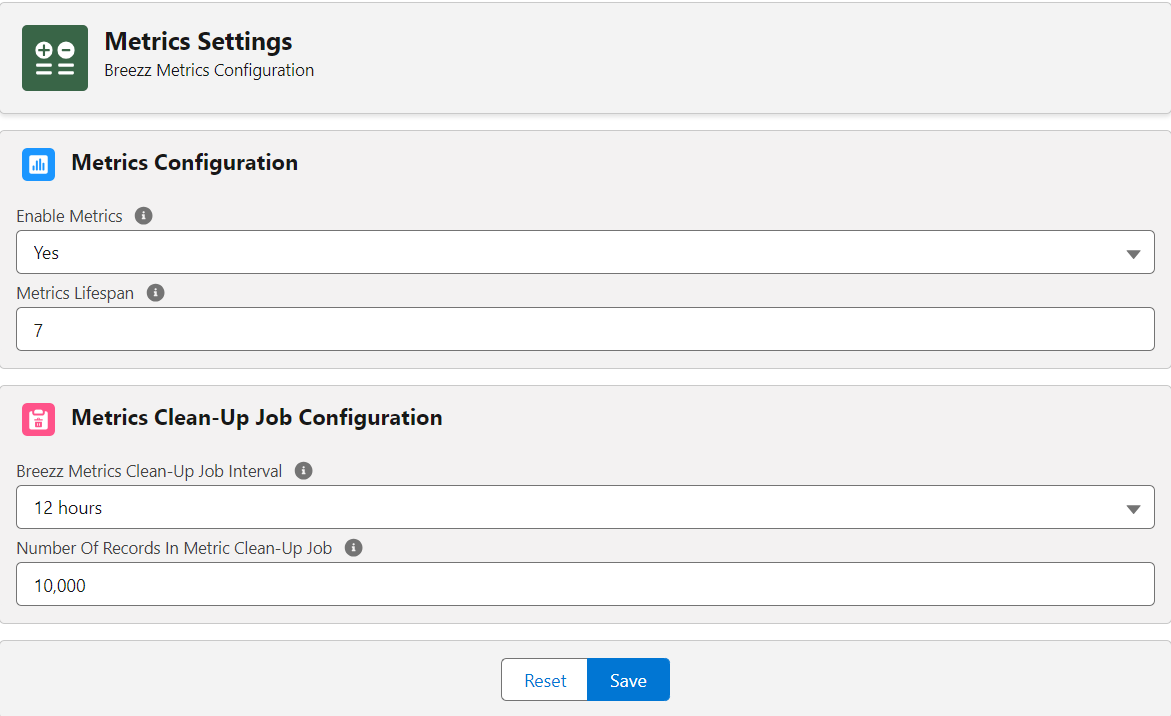 Metrics Setup