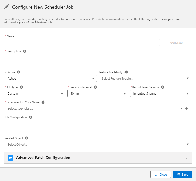 Configure New Scheduler Job