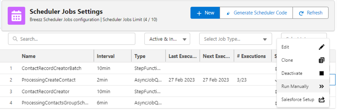 Run Scheduler Jobs Manually