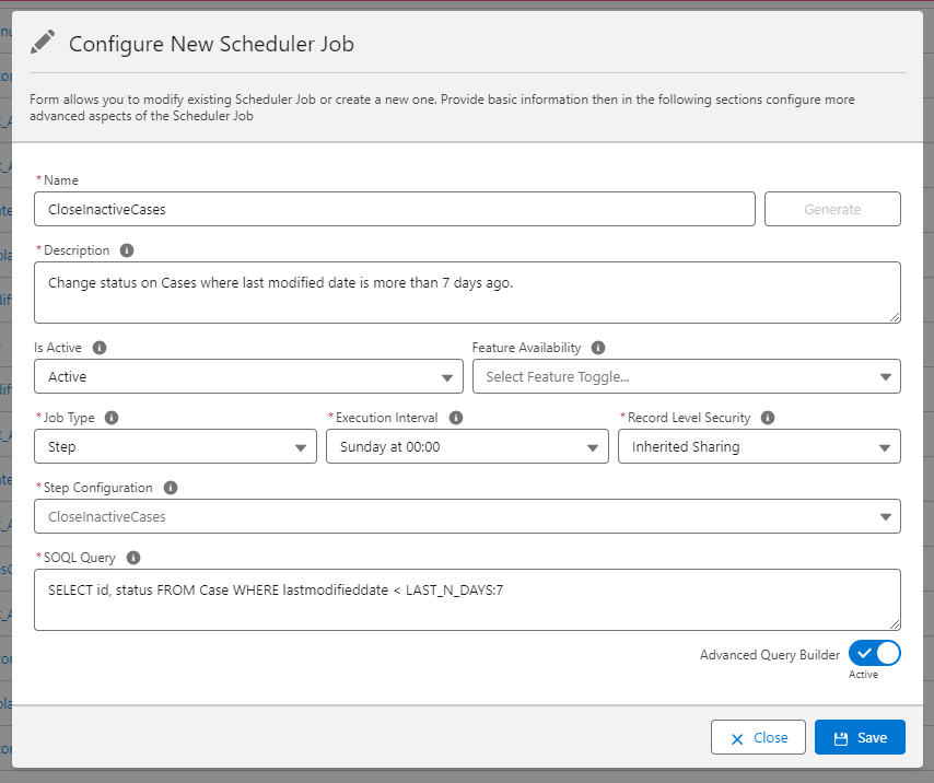 CloseInactiveCases Scheduler Job