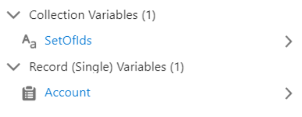 Set of IDs Variables