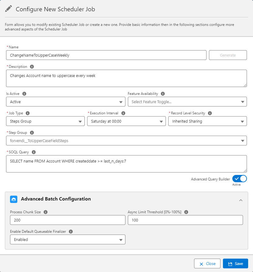 Create New Scheduler Job