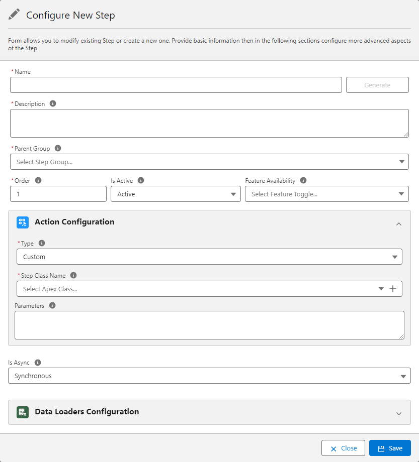 Configure New Step