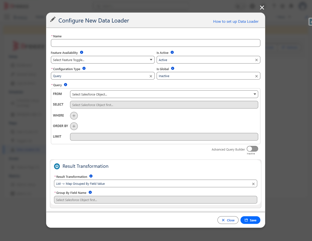 Query Data Loader Configuration