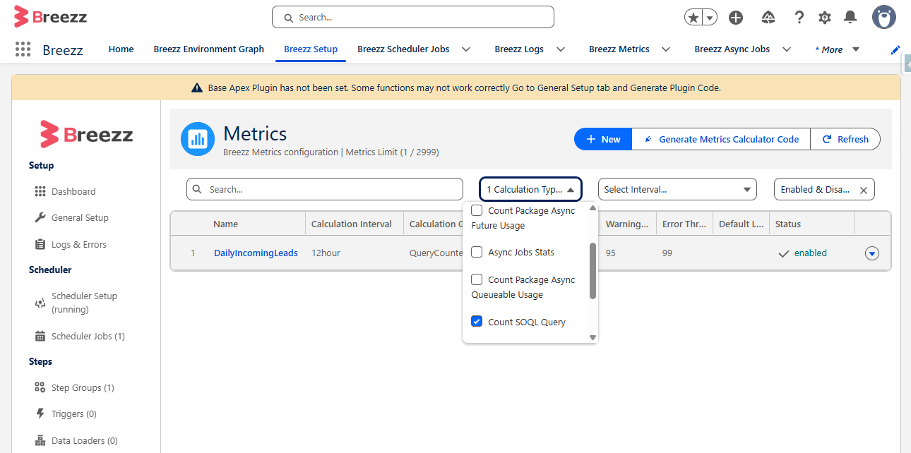 Metrics Filter