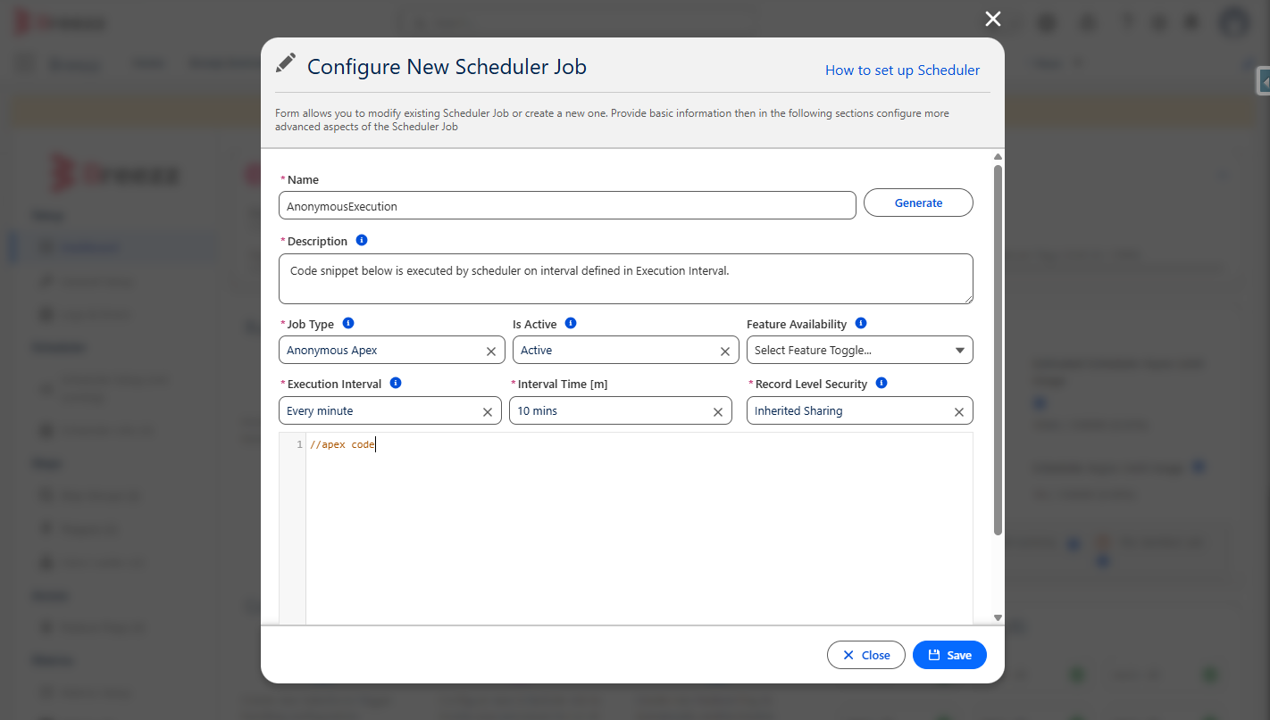 Anonymous Apex Scheduler Job