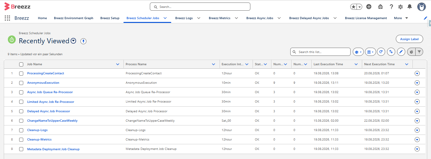 GenerateContactScheduler record