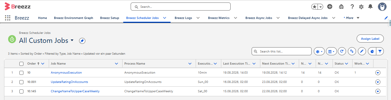 Flow Scheduler Record