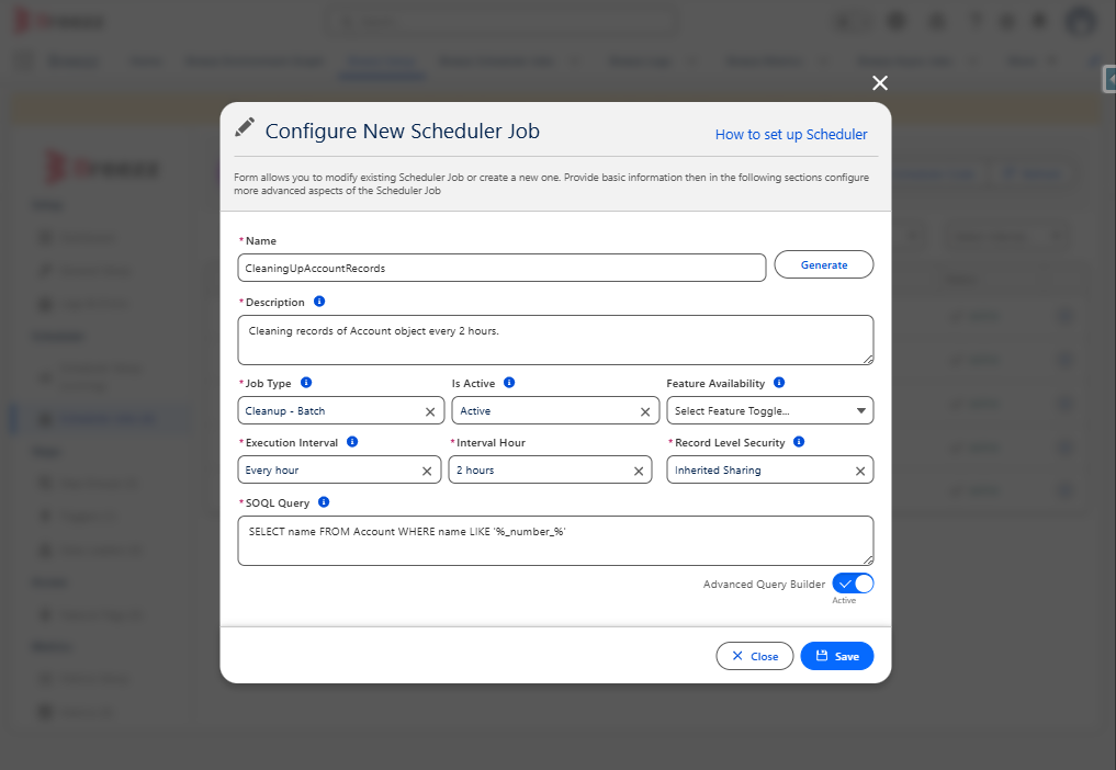 CleaningUpAccountRecords Scheduler Job