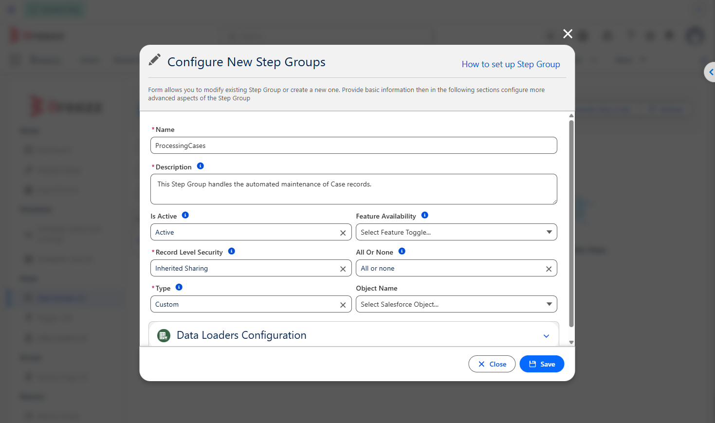 ProcessingCases Step Group