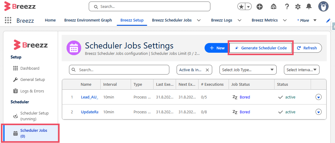Generate Scheduler Code