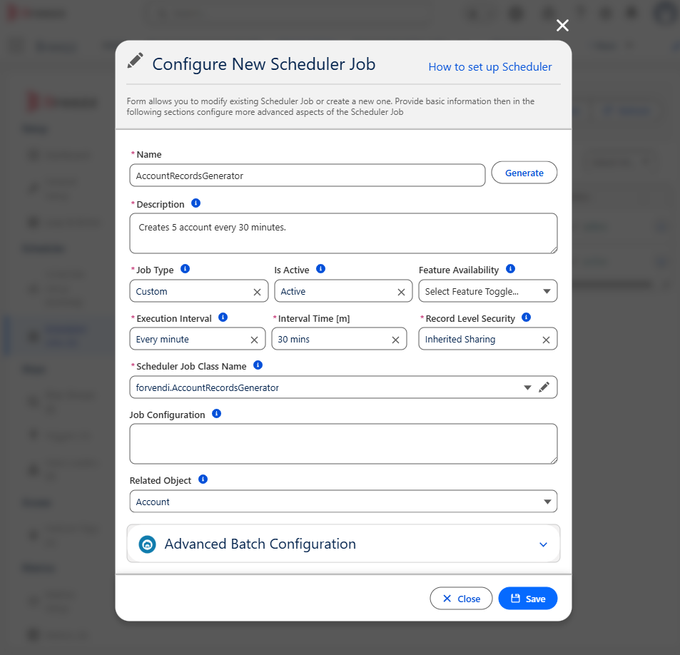 AccountsRecordsGenerator Scheduler
