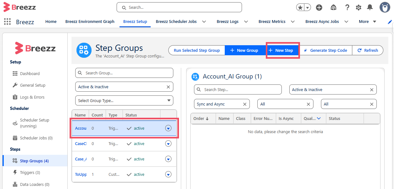 Add Step to Group