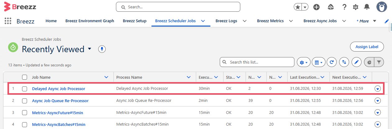 Breezz Scheduler Jobs