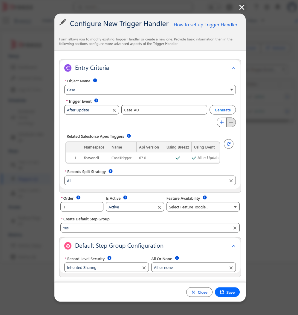 Configure New Trigger